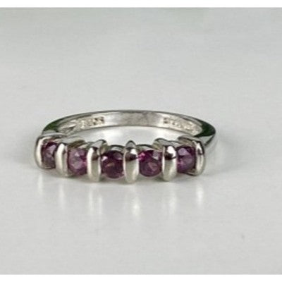 925 Sterling Silver Morganite Ring Size 6
