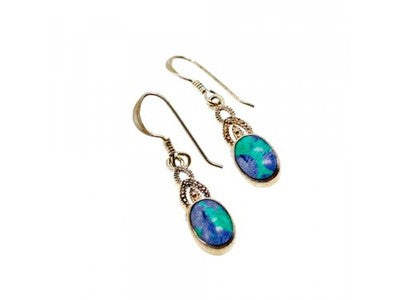 925 Sterling Silver Multicolor Jasper Earrings