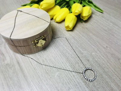 925 Sterling Silver CZ Chain With Pendant