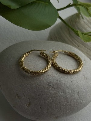 Made in Italy 10K Yellow Gold Hoop Earrings