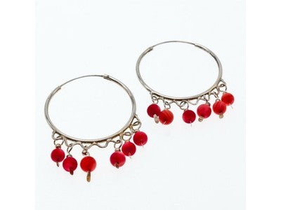 Vintage 925 Sterling Silver "East" Agate Earrings
