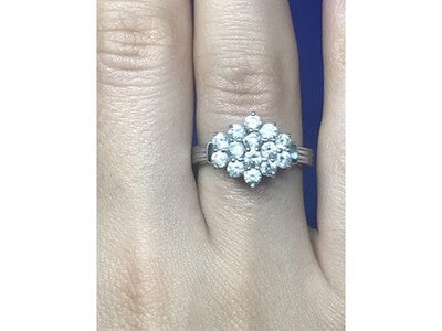 925 Sterling Silver CZ Ring Size 6.5