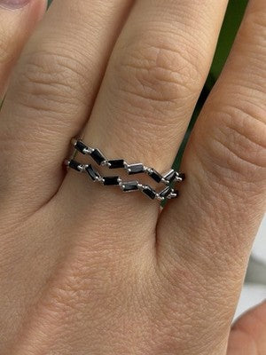 Bomb Party 925 Sterling Silver Tourmaline Ring Size 10