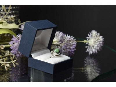 925 Sterling Silver Green Turquoise Ring Size 7.5 Mexico