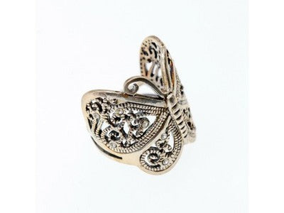 925 Sterling Silver CZ "Butterfly" Ring Size 7