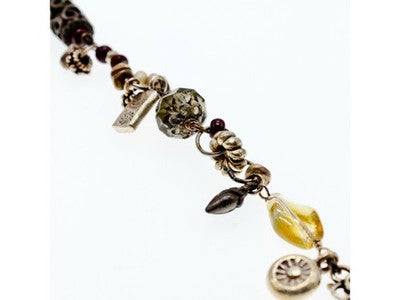 925 Sterling Silver Jewelry Glass Double Bracelet
