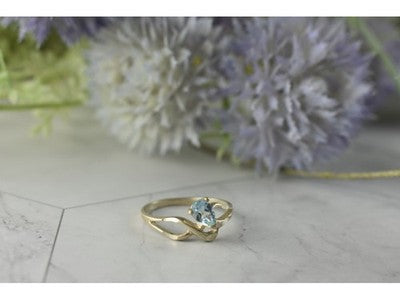 Vintage 925 Sterling Silver Blue Spinel Ring Size 8
