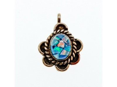 925 Sterling Silver Mosaic Opal Pendant
