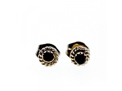 925 Sterling Silver Agate Stud Earrings