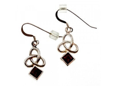 925 Sterling Silver Garnet Earrings