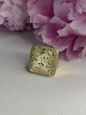 925 Sterling Silver Gold Plated Italy Ring Size 8
