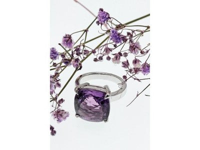 925 Sterling Silver Tourmaline Ring Size 8.5