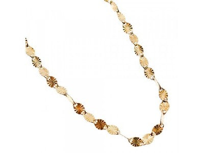 925 Sterling Silver Gold Plated Necklace Italy