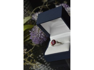 925 Sterling Silver Pink Topaz and CZ Ring Size 6.5