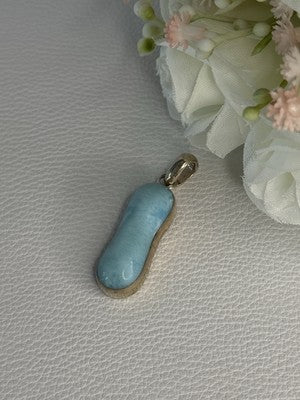 925 Sterling Silver Turquoise Pendant Length 1.50 Inch