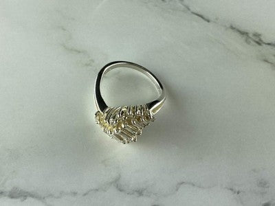 925 Sterling Silver CZ Ring Size 11.5