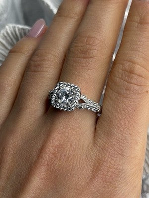 Shiny 925 Sterling Silver Cz Ring Size 10