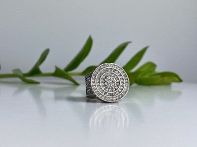 925 Sterling Silver CZ Ring Size 6.5
