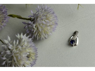 925 Sterling Silver London Blue Topaz Pendant