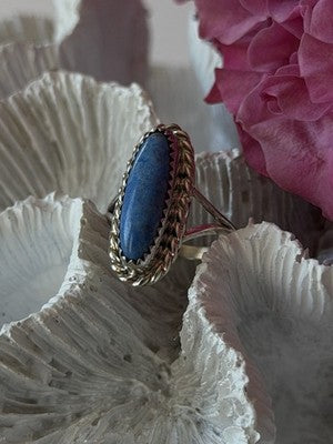 Vintage 925 Sterling Silver Turquoise Ring Size 6