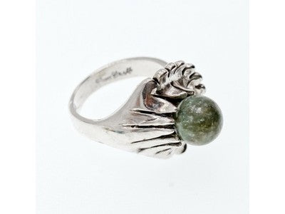 925 Sterling Silver Jasper Ring Size 6.5