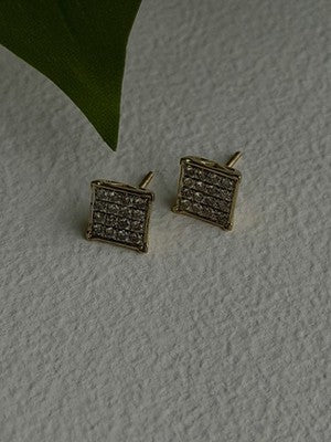 10K Yellow Gold 0.50 ctw Diamonds Stud Earrings