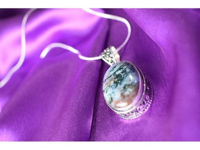 925 Sterling Silver Jasper Chain With Pendant