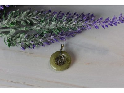 925 Sterling Silver Jadeite Pendant
