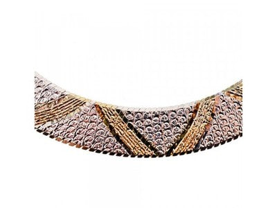 925 Sterling Silver with Gilding Necklace Italy Milor