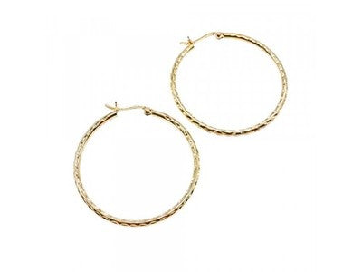 925 Sterling Silver Gold Plated Hoop Earrings