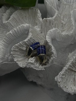 Vintage 925 Sterling Silver Sodalite Earrings