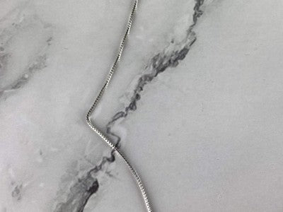 925 Sterling Silver White Topaz Chain With Cross Italy