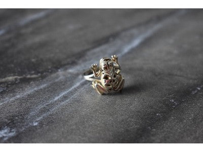 925 Sterling Silver "Frog" Ring Size 6.5