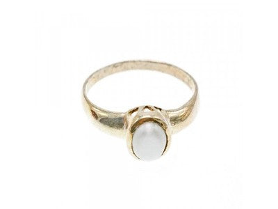 Vintage 925 Sterling Silver Moonstone Ring Size 11.25