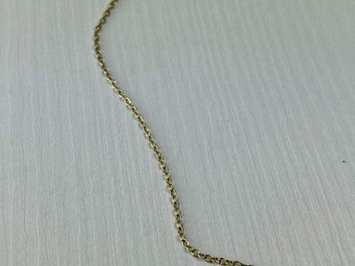 925 Sterling Silver Gold Plated Chain Italy 18.5 in