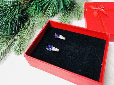 Avon 925 Sterling Silver Iolite Stud Earrings