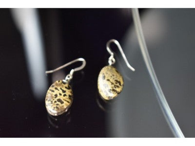 925 Sterling Silver Leopard Jasper Earrings