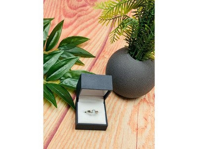 925 Sterling Silver Blue Spinel Classic Ring Size 8