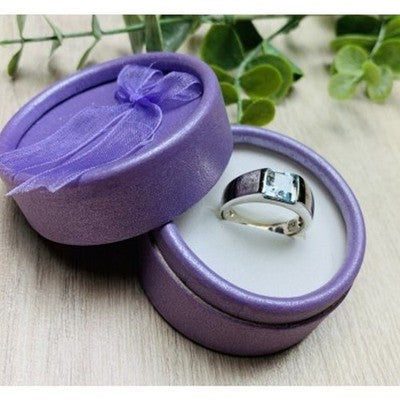 925 Sterling Silver Blue Spinel Ring Size 6.5