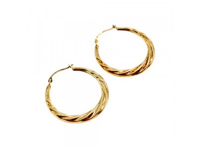 925 Sterling Silver Gold Plated (14K) Earrings