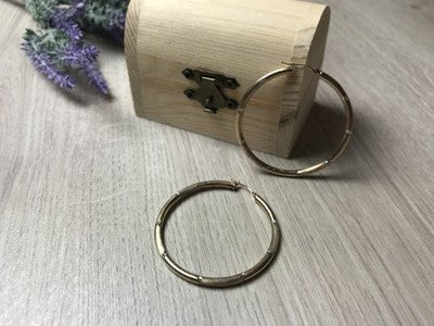 925 Sterling Silver Gold Plated (10K) Hoop Earrings