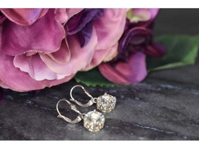 925 Sterling Silver Clear Quartz Earrings