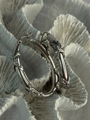 Classy 925 Sterling Silver Earrings Length 1.60 Inch