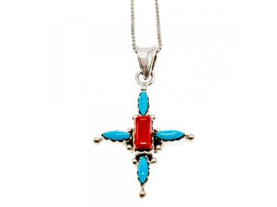 925 Sterling Silver Agate Chain With Cross