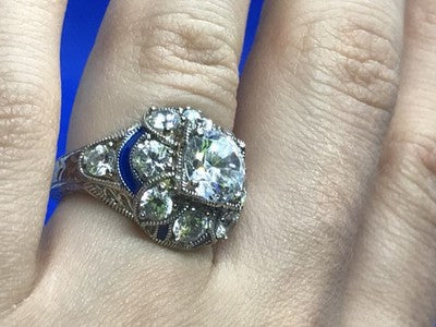 925 Sterling Silver CZ Ring Size 6.5