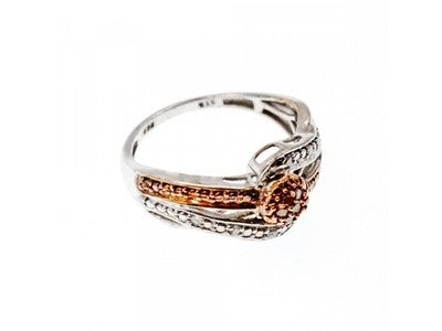 925 Sterling Silver Heliodor & White Beryl/Goshenite Ring Size 7