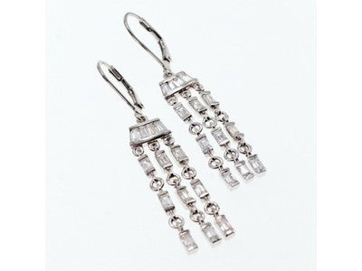 925 Sterling Silver CZ "Party" Earrings