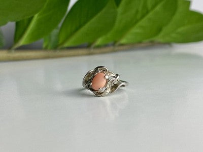 925 Sterling Silver Agate Ring Size 5.5