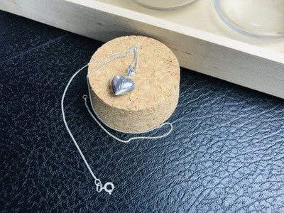 925 Sterling Silver "Heart" Chain With Pendant Italy