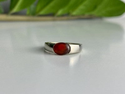 Vintage 925 Sterling Silver Agate Ring Size 7.25